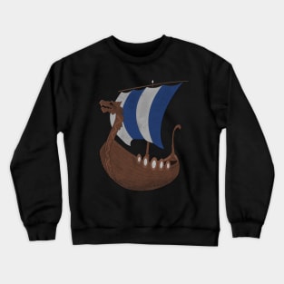 Viking Ship blue Crewneck Sweatshirt